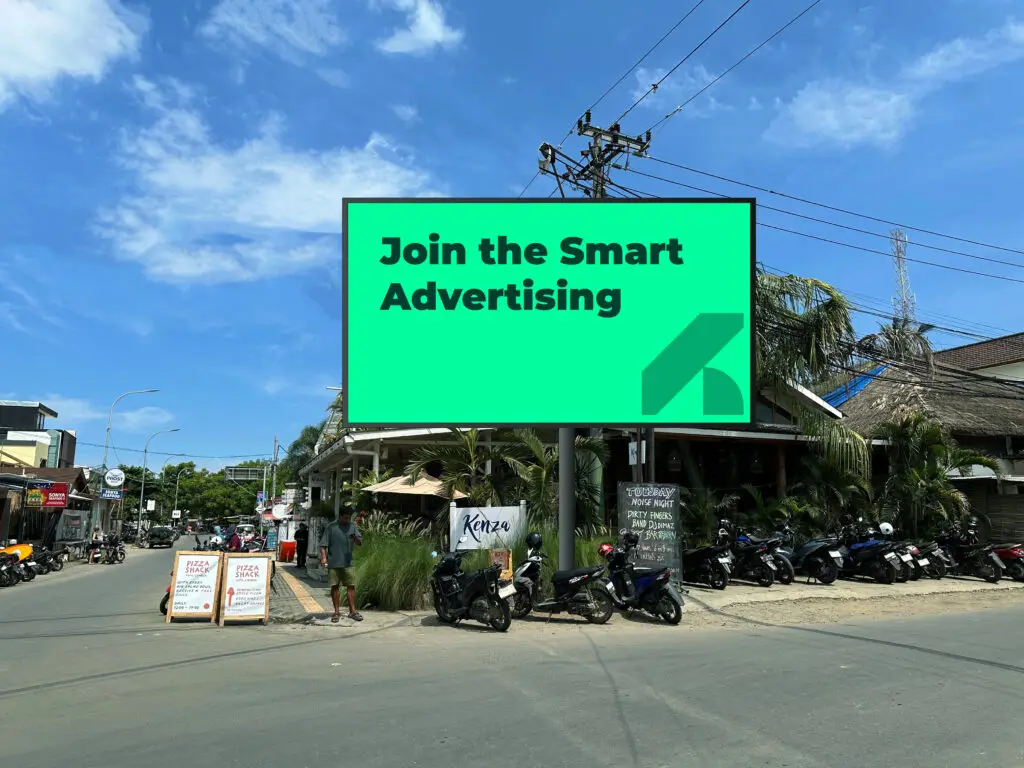 outdoor advertising Kuta Lombok billboard example